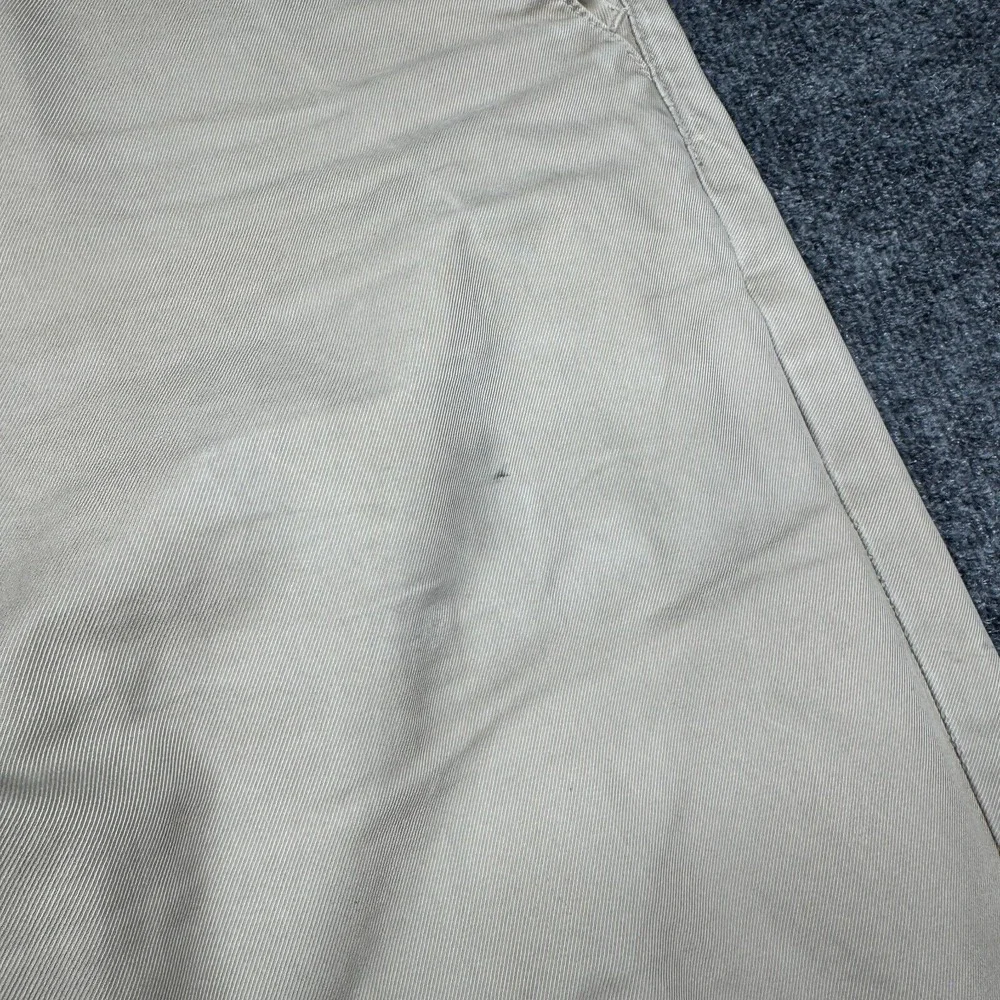 Grown‎ & Sewn Pants Mens 35 x 33 Beige Button Fly Chino Cotton
